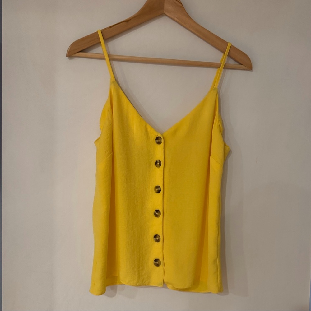 New Look Yellow Button-Down Camisole